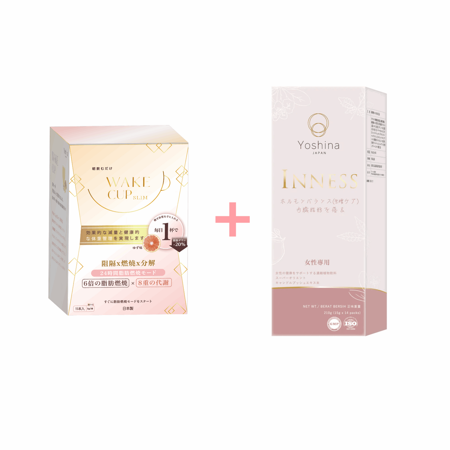 WAKE CUP SLIM - 極・阻隔 (專利長效阻隔澱糖油脂) + Inness祛痘美肌飲(內分泌調理精華)【1+1】