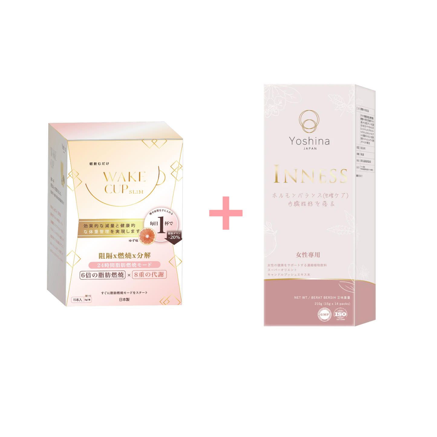 WAKE CUP SLIM - 極・阻隔 (專利長效阻隔澱糖油脂) + Inness祛痘美肌飲(內分泌調理精華)【1+1】