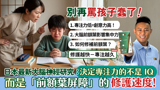 別再罵孩子蠢了！日本最新大腦神經研究：決定專注力的不是 IQ，而是「前額葉屏障」的修護速度！